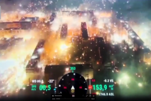 Вогняний дощ: у мережі з'явилося відео обстрілу окупантами Бахмута запальними снарядами