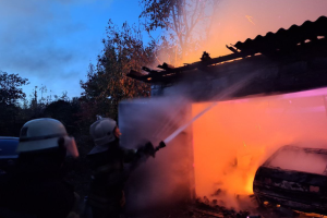 У Лисичанську пожежа знищила два гаражі з автомобілями: окупанти показали фото