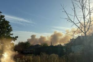 Лесные пожары под Старобельском окутали оккупированный город дымом: жители бьют тревогу