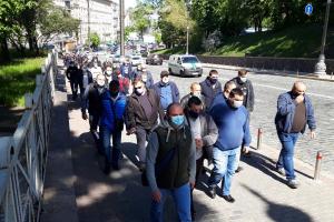 В Киеве на протест вышли автобусные перевозчики с требованиями ослабить карантин