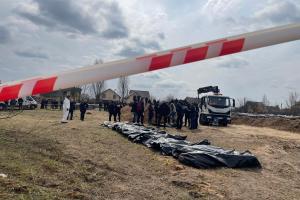В Буче началась эксгумация жертв российских оккупантов