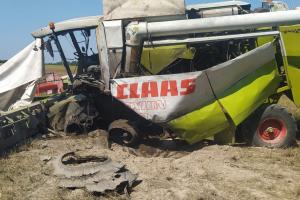 На Київщині під час збирання врожаю підірвався трактор, водій отримав поранення