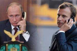 Макрон та Путін поговорили по телефону: що обговорили
