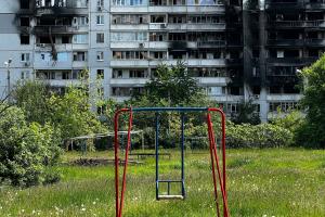 Оккупанты похвастались уборкой детской площадки в Малорязанцево, но есть нюанс