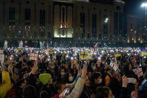Масові протести в Тбілісі: тисячі людей вийшли проти перемоги проросійської партії