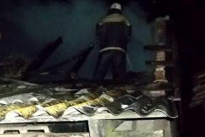 На Полтавщине ликвидировали пожар на территории частного хозяйства