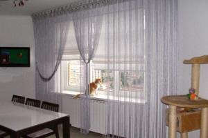 Как правильно стирать нитяную штору кисею (шторы нити)?