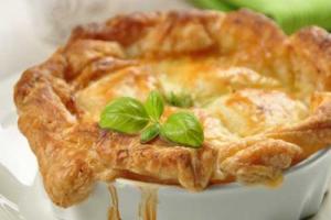 Пирог с копченой курицей 