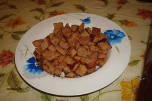 Соленые сухарики своими руками