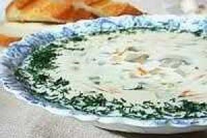 Сырный суп с грибами