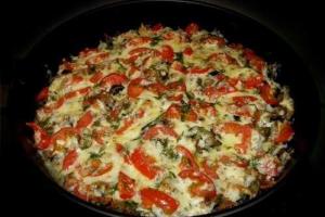 Очень вкусный рецепт овощной запеканки с сыром