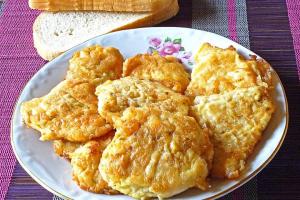 Куриные отбивные в белом вине