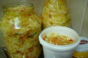 Салат из белокочанной капусты на зиму