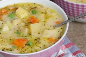 Картофельный суп с сыром