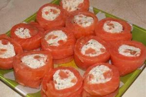 Роллы из красной рыбы