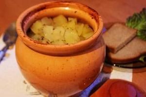 Картофель с грибами и брынзой