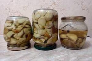 Консервированные белые грибы