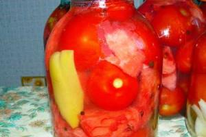 Маринованные помидоры с арбузом