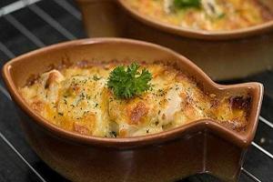 Кальмары, запеченные в сметане