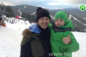 Сергей Притула поставил сына на лыжи
