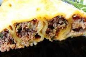Каннеллони с мясом и грибами