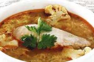 Куриный суп с цветной капустой