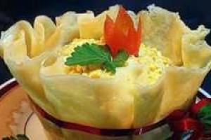 Сырный салат "Три вкуса"