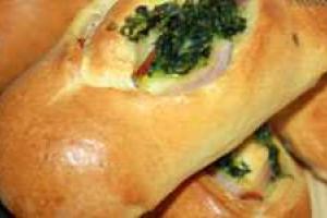Булочки с ветчиной, зеленью и чесноком