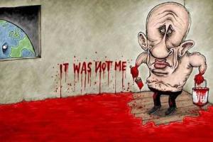 Путин по локти в крови - мировые СМИ нарисовали карикатуры