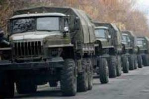 В Луганске заметили колонну военных "Уралов"
