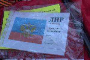 В Лисичанске из гаража местной жительницы изъяли похищенный автомобиль, боеприпасы и российский флаг