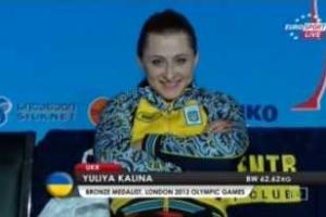 Мариупольчанка Юлия Калина завоевала «золото» чемпионата Европы по тяжелой атлетике