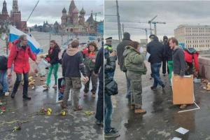 Мемориал Немцова снова разгромили вандалы