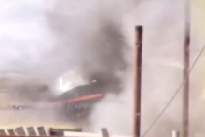 Cнаряд, выпущенный украинскими военными, ранил пророссийского боевика - видео