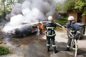 На Черкасчине спасатели ликвидировали возгорание автомобиля