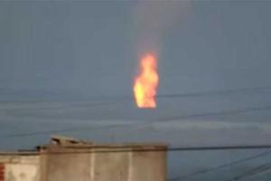 В Красногоровке горит газопровод