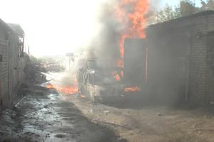 В Харькове спасатели ликвидировали пожар в гаражном кооперативе