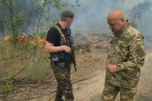 После обстрела из “Градов” на Луганщине загорелся сосновый лес