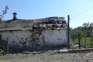 Боевики снова обстреливают село Лебединское