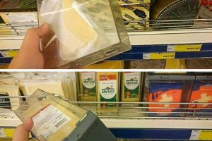 В России импортный сыр продают в пластиковых кейсах, чтобы не понадкусывали