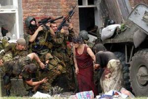 Россиянка, посещая школу в Беслане, прокляла Америку