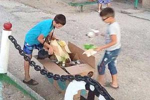 Маленькие крымчане вынуждены сами убирать свои детские площадки от бутылок и шприцев