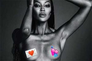 Наоми Кэмпбелл обнажила грудь, поддержав акцию «Свободу соскам»