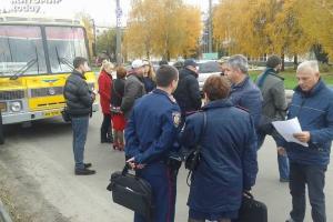 В Житомире задержали автобус с "титушками". Видео