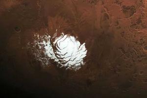 На Красной планете увидели замерзшую воду