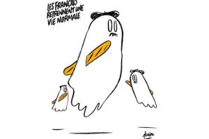 Charlie Hebdo опубликовали карикатуру на теракты в Париже