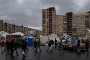 В Санкт-Петербурге ветер сдул целый рынок