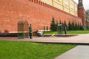 В Москве за надпись на кремлевской стене задержали мужчину