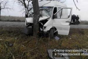 Смертельное ДТП на Тернопольщине: микроавтобус влетел в дерево