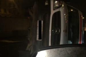 ДТП в Москве: перевернулся автомобиль скорой помощи 